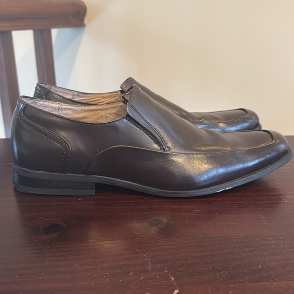 JF J. Ferrar brown leather slip on dress shoes square toe men’s size 10.5 - Picture 6 of 14